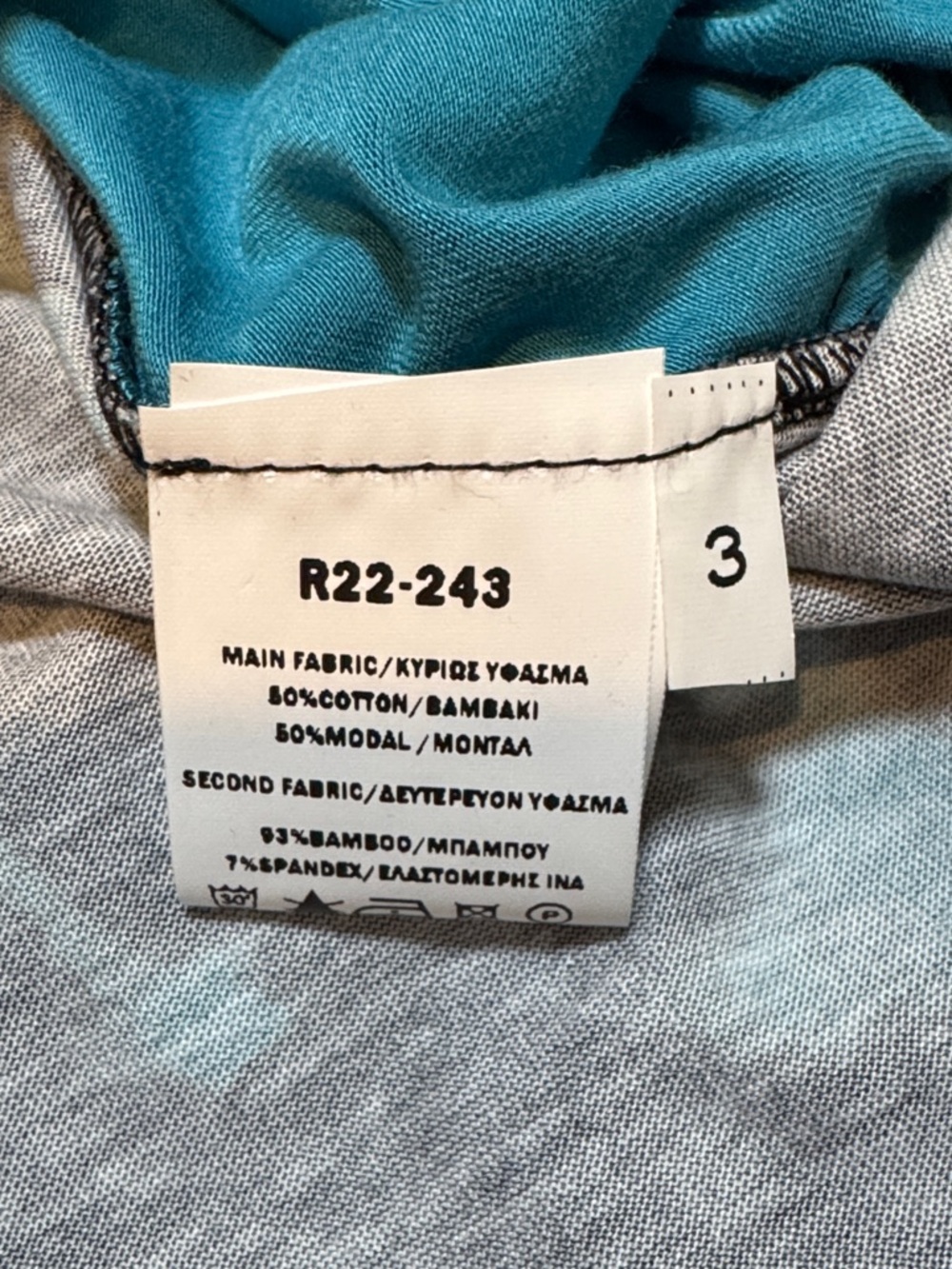 NWT Ozai N Ku Storm Top Black & Turquoise size 3/Large - Picture 9 of 15